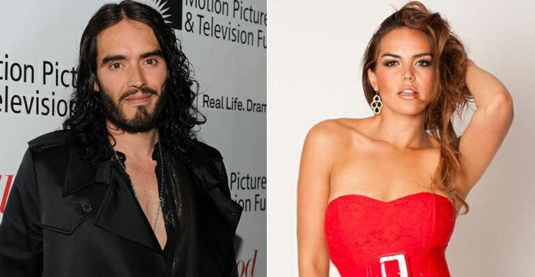 Russel Brand e Oriela Medellin Amieiro - Getty Images; Reprodução