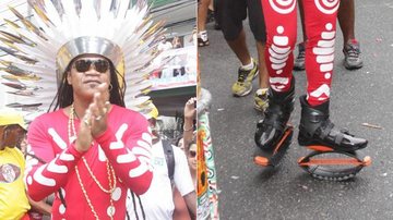 Carlinhos Brown usa botas especiais para ficar mais alto no carnaval - Daniel Delmiro e Adilson Lucas / AgNews