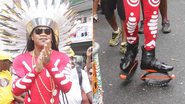 Carlinhos Brown usa botas especiais para ficar mais alto no carnaval - Daniel Delmiro e Adilson Lucas / AgNews