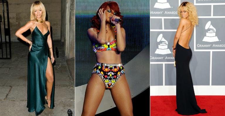 Rihanna em três looks sexies - Getty Images