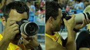 Malvino Salvador se prepara para fotografar a namorada Sophie Charlotte desfilando como musa do Salgueiro na Sapucaí - Cleomir Tavares / Divulgação