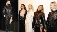 Ela tira o fôlego da plateia na New York Fashion Week. No backstage, troca figurinhas com as tops Shalom Harlow, Carmen Kass e Karolina Kurkova. - Getty Images