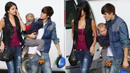 Selena Gomez e Justin Bieber aparacem cansados em passeio com o irmãozinho do cantor, Jaxson - The Grosby Group