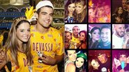 Giovanna Lancellotti com Caio Castro em camarote no carnaval do Rio de Janeiro e o 'balanço de carnaval' da atriz - Felipe Assumpção e Alex Palarea / AgNews; Reprodução/Twitter