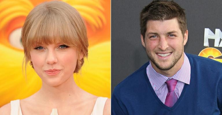 Taylor Swift e jogador de futebol americano Tim Tebow - Getty Images