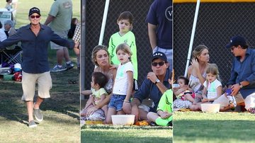 Ex-casados, Charlie Sheen e Denise Richards se divertem em jogo de futebol da filha - The Grosby Group