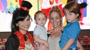 Aline Barros com Danielle Winits e seus filhos, Guy e Noah - Samuel Santos