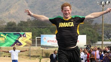 Príncipe Harry e Usain Bolt - Getty Images