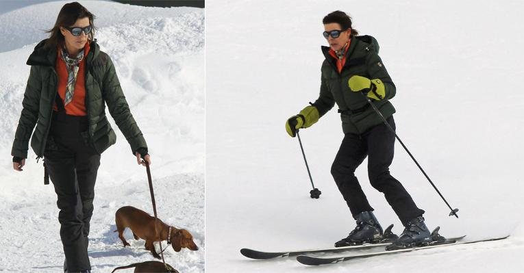 Na estação de esqui Zürs am Arlberg, Caroline, de Mônaco, faz tour com seus pets. A nobre se diverte esquiando na neve e fala das responsabilidades da nobreza no século XXI. - Queen Internacional