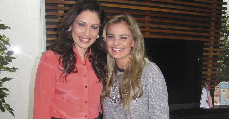 A médica Kátia Volpe e a apresentadora Milene Domingues almoçam em SP.