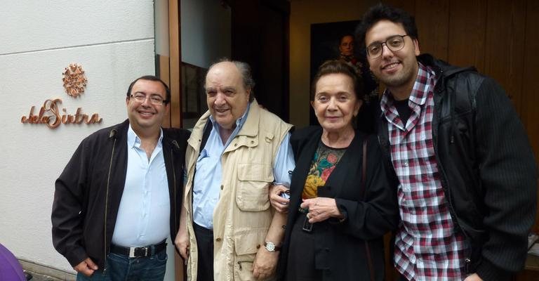 Ricardo Frugoli, Antonio Abujamra com sua Belinha Abujamra e Flávio Novelli, SP.