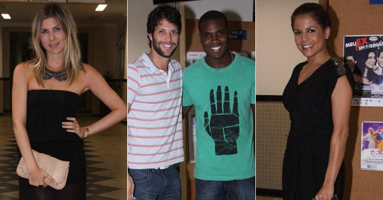 Julia Faria, Gustavo Leão, Rafael Zulu e Nívea Stelmann prestigiaram a estreia da peça 'Meu Ex Imaginário' - Alex Palarea /AgNews