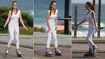 Marina Ruy Barbosa em dia de exercícios na orla carioca - Clayton Militão / PhotoRioNews