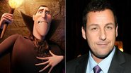 O personagem Drácula, da animação 'Hotel Transilvânia', e o ator Adam Sandler - Divulgação; Getty Images