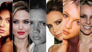 Angelina Jolie, Victoria Beckham e Britney Spears - Reprodução e Getty Images