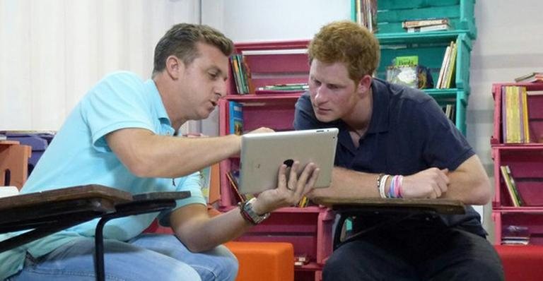 Luciano Huck e Príncipe Harry - Divulgação/TV Globo