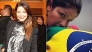 Samara Felippo posta foto beijando a bandeira do Brasil - Foto Montagem