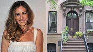 Sarah Jessica Parker e o prédio que serviu de fachada para o apartamento de Carrie Bradshaw em 'Sex And The City' - Getty Images e Reprodução