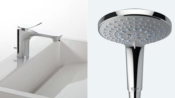 Misturador Washbasin que permite que a água seja economizada e Ducha Idealrain projetada para economizar o recurso - Divulgação