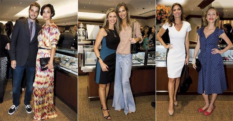 Luciana Marsicano, a anfitriã, recebe a modelo e apresentadora Mariana Weickert. Dupla dose de elegância: a jornalista Fabiana Scaranzi e a atriz Gabriela Alves. Ricardo Bruno e sua Michella Cruz.