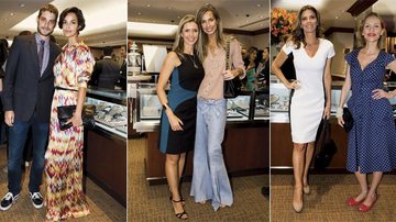 Luciana Marsicano, a anfitriã, recebe a modelo e apresentadora Mariana Weickert. Dupla dose de elegância: a jornalista Fabiana Scaranzi e a atriz Gabriela Alves. Ricardo Bruno e sua Michella Cruz.