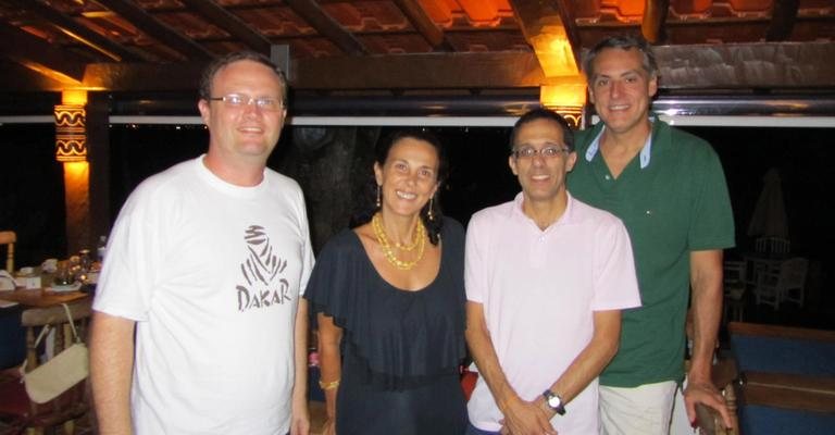 A apresentadora Fátima Turci visita o hotel de Werner Benz, Guido Cifarelli e Giovanni Fiorentino, Ilhabela.