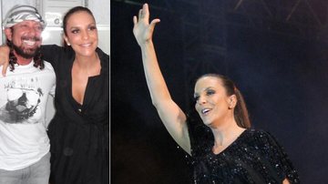 No Axé Brasil 2012, Ivete Sangalo se encontra com Bell Marques, o vocalista da banda Chiclete com Banana - Fotomontagem