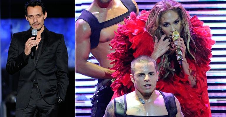 Marc Anthony e Jennifer Lopez com Casper Smart - Getty Images