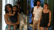 Letícia Spiller com a pequena Stella e Leandra Leal com o namorado Alê Youssef - André Muzell / AgNews