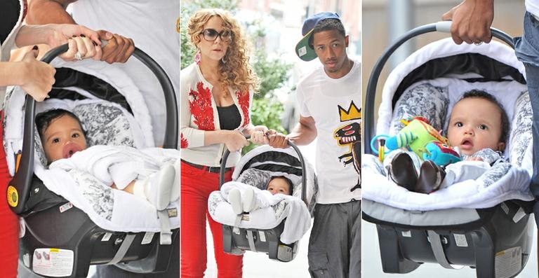 Mariah Carey e Nick Cannon levam Monroe e Morrocan para visitar Alicia Keys - GrosbyGroup