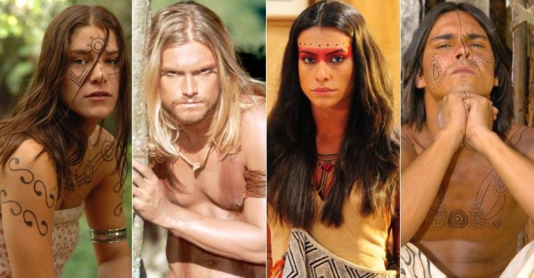 Priscila Fantin, Cláudio Heinrich, Cleo Pires e André Gonçalves já interpretaram índios na TV. Confira as personagens! - TV Globo/Divulgação