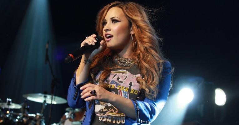 Demi Lovato durante show no Rio de Janeiro - Marcello Sá Barreto / PhotoRioNews