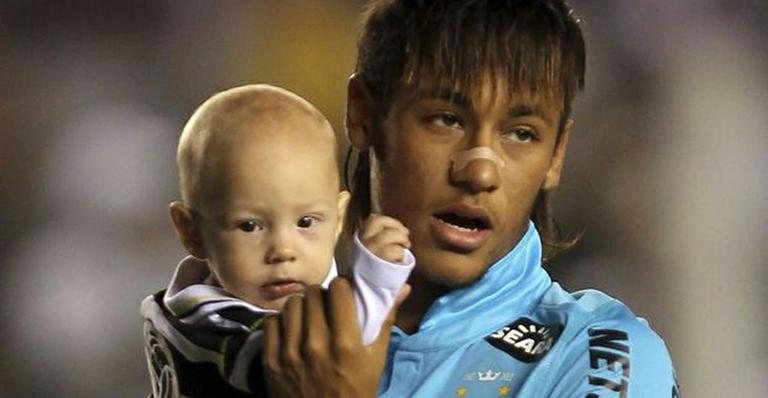 Neymar e Davi Lucca - Site Neymar/Reprodução