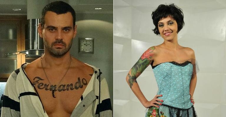 Carmo Dalla Vecchia e Letícia Persiles: ele faz tatuagem para a novela e ela esconde - Divulgação/ Rede Globo