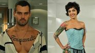 Carmo Dalla Vecchia e Letícia Persiles: ele faz tatuagem para a novela e ela esconde - Divulgação/ Rede Globo