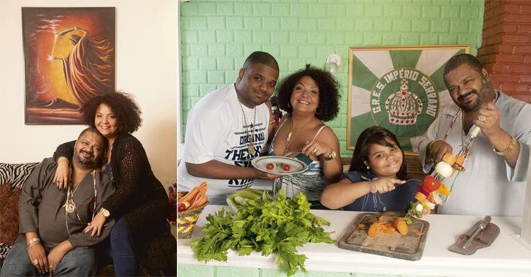 Em casa, o cantor e a mulher, juntos há 25 anos e pais de dois filhos, Arlindinho e  Flora, falam do casamento, em maio. De dieta para o grande dia, a família em ‘churrasco vegetariano.’ - Selmy Yassuda