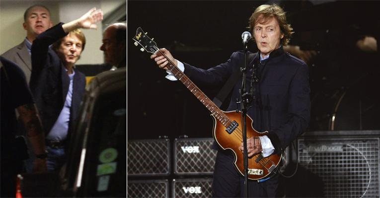 O ex-beatle faz show da turnê On The Run. Acima, o músico britânico acena na chegada a hotel onde ficou hospedado. - Felipe Panfili