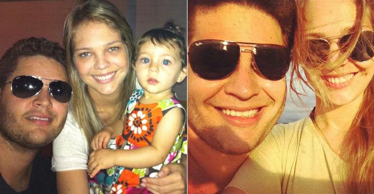 Pedro Leonardo, Thaís Gebelein e a filha Sophia - Twitter / Reprodução