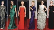 Charlize Theron, de Emilio Pucci. Rosario Dawson, de Escada. Elizabeth Banks, de Antonio Berardi. Kate Hudson, de Jenny Packham.  Ginnifer Goodwin, de H&M Glamour Collection.  Reese Whiterspoon, de Monique Lhuillier. - reuters