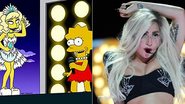 Lady Gaga em 'Os Simpsons' - Divulgação; Getty Images