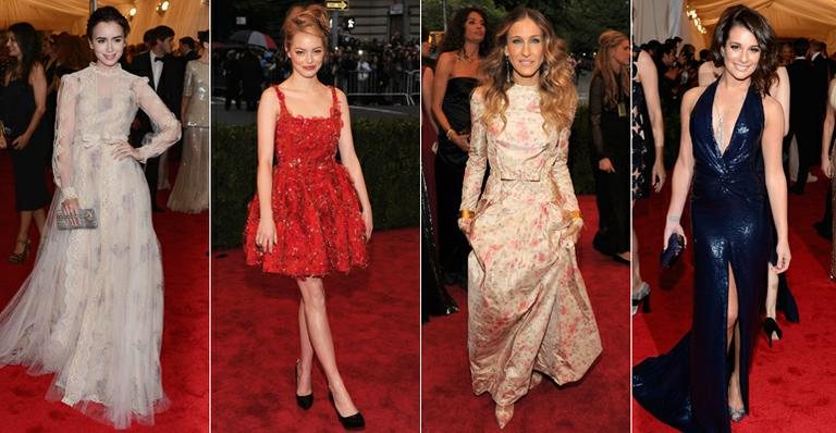 Lily Collins, Emma Stone, Sarah Jessica Parker e Lea Michelle - Getty Images