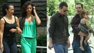 Camila Alves com a mãe, Fatima, e o marido da modelo Matthew McConaughey, com a filha Vida - The Grosby Group