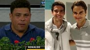 Ronaldo e Kaká com Roger Federer - Reprodução; Reprodução/Facebook