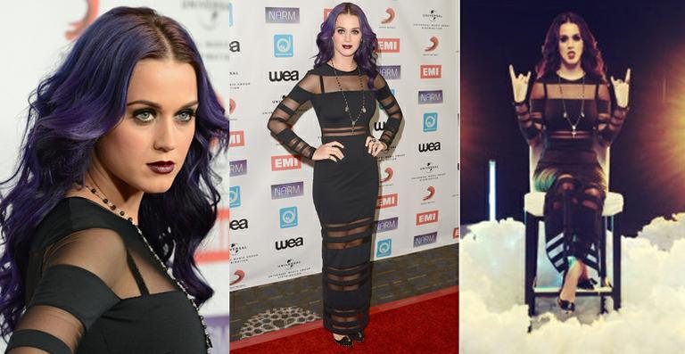 Em jantar, Katy Perry repete look que usou na gravação do clipe 'Wide Awake' - Getty Images / Reprodução