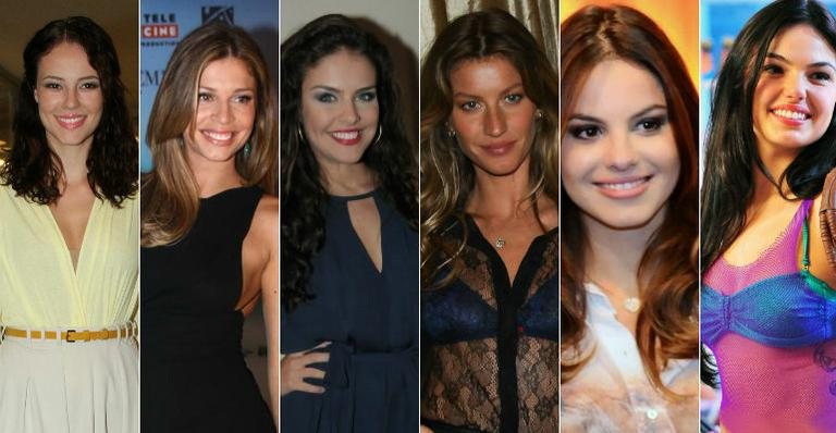 Paola Oliveira, Grazi Massafera, Paloma Bernardi, Gisele Bündchen, Sthefany Brito e Ísis Valverde - Arquivo CARAS