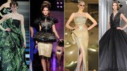 Haute Couture - Mantendo propostas mais comerciais e fáceis de entender, os desfiles de alta-costura trazem todo o romantismo das rendas, os clássicos contrastes do preto e branco, e ainda apontam como hit os azuis em noites glamourosas - Getty Images