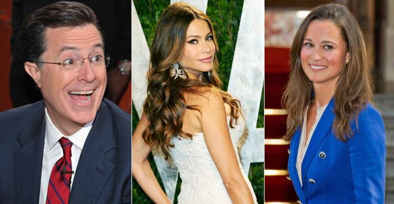 Stephen Colbert, Sofia Vergara e Pippa Middleton - Getty Images