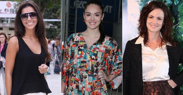 Mariana Rios, Isabelle Drummond e Carolina Kasting no Fashion Rio - Alex Palarea e Anderson Borde/Agnews