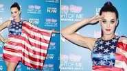 Katy Perry: brilho em vestido com bandeira dos Estados Unidos - The Grosby Group