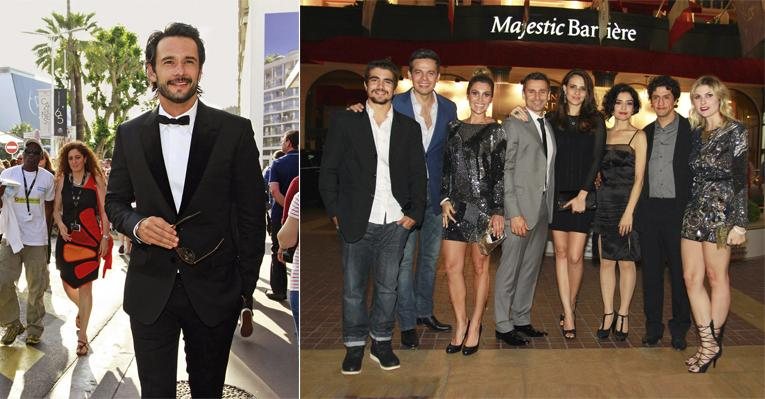 Caio, os casais Otaviano e Flávia, Murilo e Fernanda, Letícia e Fernando e Julia, em festa no Festival de Cannes, França. Rodrigo Santoro. - Felipe Panfili